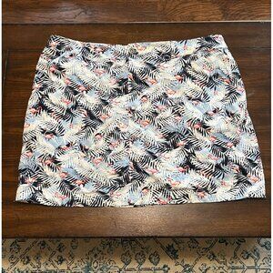 CJ Banks Skort Shorts Skirt Tropical Flamingo Navy Pink Summer Women's Size 24W
